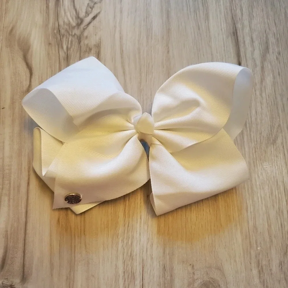 Jojo Siwa White Cheerleading Hairclip Hair Bow